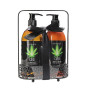 Набір для ванни і душу CBD Luxe Care set-GREEN TEA & HEMP OIL ( 2 предмета )