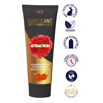 Вагинальный лубрикант с феромонами и ароматом клубники Mai - Attraction Lubricant with Pheromones Strawberry, 100 ml