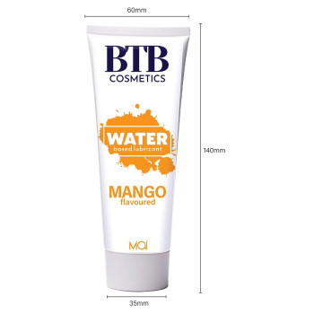 Гель-лубрикант на водній основі з ароматом манго Mai - BTB Water Based Lubricant MANGO flavored, 100 ml