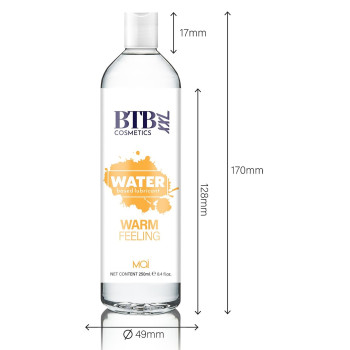 Вагінальний лубрикант на водній основі з ефектом зігрівання Mai - BTB Water Based Warm Feeling Lubricant XXL, 250 ml