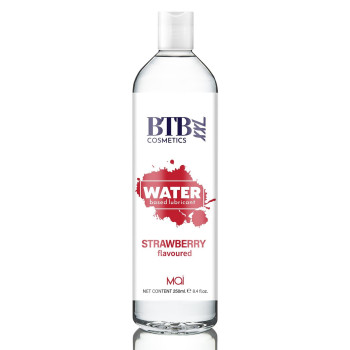 Гель-лубрикант на водній основі з ароматом полуниці Mai - BTB Water Based Lubricant STRAWBERRY flavored XXL, 250 ml