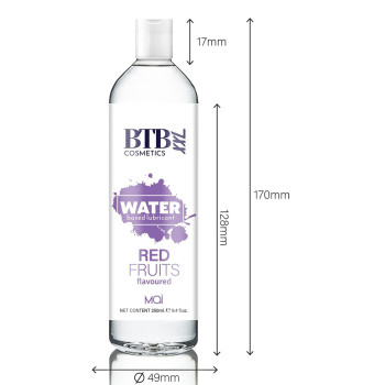 Гель-лубрикант на водной основе с ароматом лесных ягод Mai - BTB Water Based Lubricant RED FRUITS flavored XXL, 250 ml