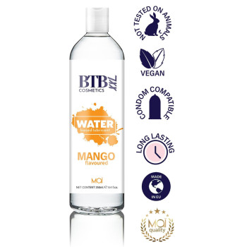 Гель-лубрикант на водній основі з ароматом манго Mai - BTB Water Based Lubricant MANGO flavored XXL, 250 ml
