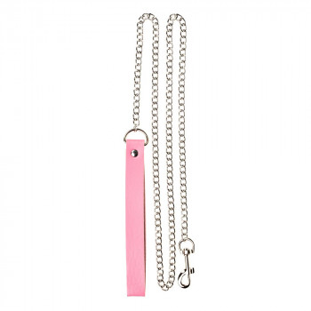 Поводок PU Leather Leash Black, SKN-AS24 Pink