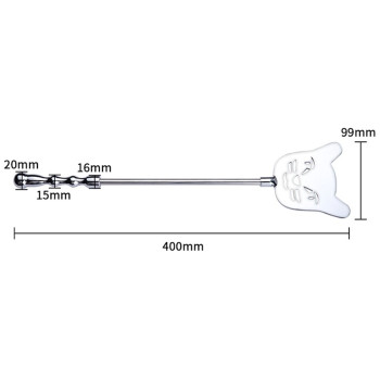 Металевий стек з колекції Spanking Paddle-SPP020 (довжина 40 см, ширина 9,9 см )