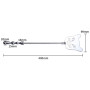 Металевий стек з колекції Spanking Paddle-SPP020 (довжина 40 см, ширина 9,9 см )