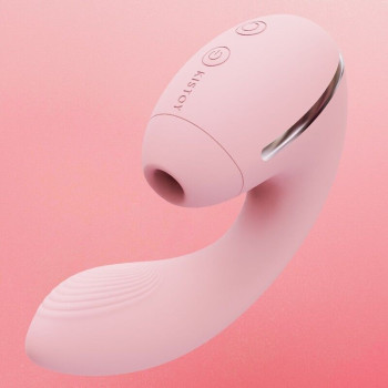 Вакуумный вибратор KISTOY Tina Mini Pink, вагинально-клиторальный
