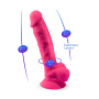 Фаллоимитатор SilexD Tomas Pink (MODEL 1 size 9in), двухслойный, силикон+Silexpan, диаметр 4,9см