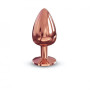Металева анальна пробка із прикрасою у вигляді кристалу Dorcel - Diamond Plug Rose Gold L
