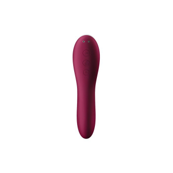 Вакуумний стимулятор із вібрацією Satisfyer Dual Crush Wine Red