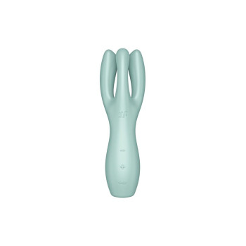 Кліторальний вібратор Satisfyer Threesome 3 Mint з трьома пальчиками