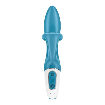 Вибратор кролик с тройным отростком Satisfyer Embrace me Turquoise, 2 мотора, диаметр 3,6 см