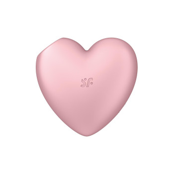 Вакуумный стимулятор-сердечко с вибрацией Satisfyer Cutie Heart Light Red
