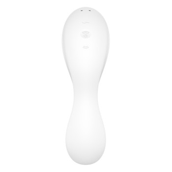Вакуумний смарт-стимулятор із вібрацією Satisfyer Curvy Trinity 5 (White), керування зі смартфона