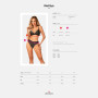 Комплект белья Obsessive Natilya 2-pcs set XS/S, black, бюстгальтер, трусики