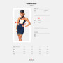 Эротический костюм стюардессы Obsessive Stewardess uniform XS/S, blue, платье, пилотка, шарф, манжет