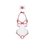 Костюм медсестри Leg Avenue Naughty Nurse, one size, боді та шапочка