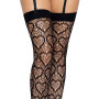 Ажурные чулки с сердечками Leg Avenue Heart Black, one size