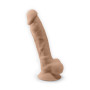 Фалоімітатор з вібрацією SilexD Vetus Vibro Flesh (MODEL 1 size 8in) + LRS, двошаровий, діаметр 4,2