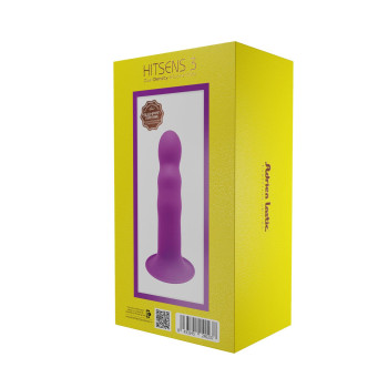 Дилдо з присоскою Adrien Lastic Hitsens 3 Purple, відмінно для страпона, діаметр 4,1 см, довжина 18,