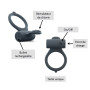 Эрекционное кольцо Dorcel Power Clit Plus с вибрацией, перезаряжаемое, с язычком со щеточкой