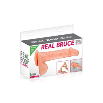 Фаллоимитатор Real Body - Real Bruce Flesh, TPE, диаметр 4,2см