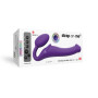 Безремінний страпон з вібрацією Strap-On-Me Vibrating Violet M, діаметр 3,3 см, пульт ДК, регульован