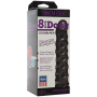 Ділдо Doc Johnson CodeBlack - 8 Inch Raging Vac-U-Lock із стимулюючим рельєфом, діаметр 3,8 см
