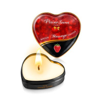 Массажная свеча сердечко Plaisirs Secrets Strawberry (35 мл)