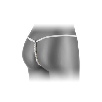 Трусики-стринги с жемчужной ниткой Fashion Secret VENUSINA White