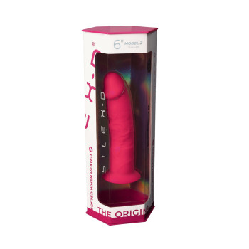 Фалоімітатор SilexD Robby Pink (MODEL 2 size 6in), двошаровий, силікон + Silexpan, діаметр 3,5см