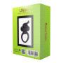 Ерекційне віброкільце Adrien Lastic Lingus Black з язичком і щіточкою для стимуляції клітора
