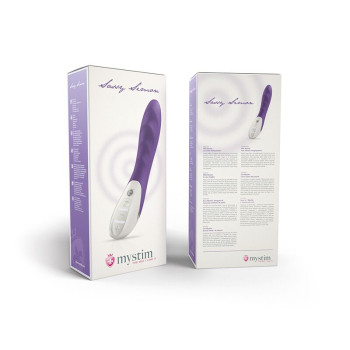 Мощный вибратор Mystim Sassy Simon Purple с двумя моторами и стимулирующим рельефом