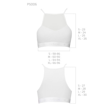 Спортивний топ з прозорою вставкою Passion PS006 TOP white, size S