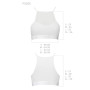 Спортивний топ з прозорою вставкою Passion PS006 TOP white, size S