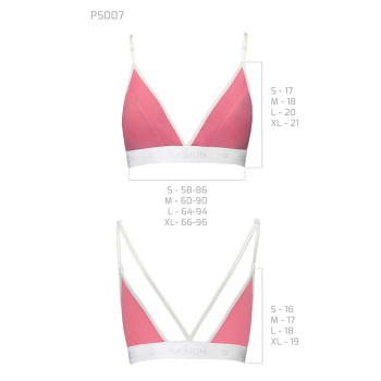 Спортивний топ з подвійними бретелями Passion PS007 TOP pink, size S