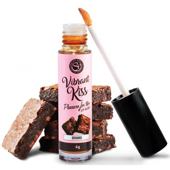 Блиск для губ з ефектом вібрації Secret Play - LIP GLOSS Vibrant Kiss Brownie, 6 грам