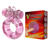Кільце з вібрацією і презервативом Vibrator & condom, BI - 010082