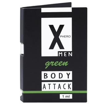 Духи з феромонами для чоловіків X phero Men Green Body Attack, 1 ml