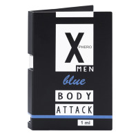 Духи з феромонами для чоловіків X phero Men Blue Body Attack, 1 ml