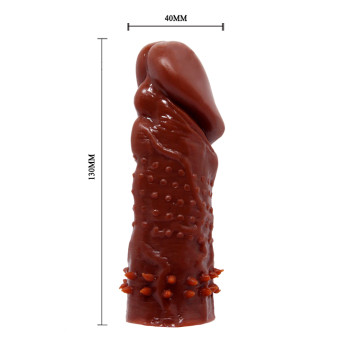 Насадка - презерватив BI-016002-0902S ( коричневая )