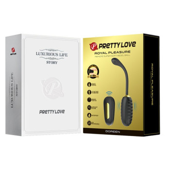 Виброяйцо с рельефным дизайном PrettyLove " ROYAL PLEASURE " с пультом ДУ " BI-014711W