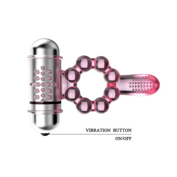Эрекционное кольцо с вибрацией " Pleasure Tongue Ring " BI-014075