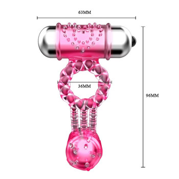 Ерекційне вібро кільце з стимулятором клітора Sweet Vibration Ring, BI - 014080