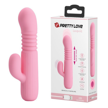 Вібромасажер з поступальним рухом Pretty Love-Leopold, BI - 014593-1