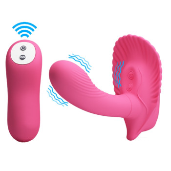 Вібробабочка з стимулятором клітора PRETTY LOVE-Powerful Shell Stimulator, BI-014368W-3