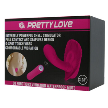 Вібробабочка з стимулятором клітора PRETTY LOVE-Powerful Shell Stimulator, BI-014368W-3