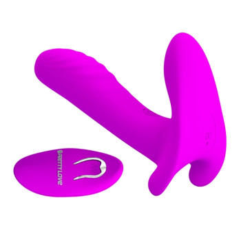 Вибробабочка с стимулятором клитора PRETTY LOVE - Remote Control Massager, BI-014850W