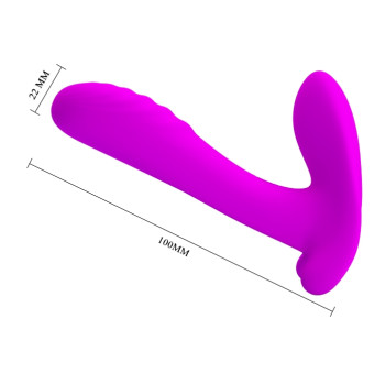 Вибробабочка с стимулятором клитора PRETTY LOVE - Remote Control Massager, BI-014850W