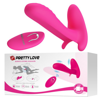 Вібробабочка з стимулятором клітора PRETTY LOVE-Remote Control Massager, BI - 014850W-1